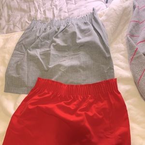 J.Crew sidewalk skirt in red and grey. NWT